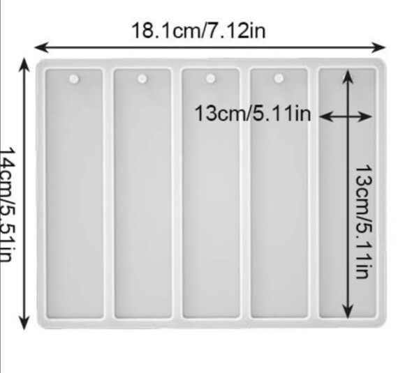 Силикон молд/калъп – Книгоразделител правоъгълен широк  5 бр– Арт. №240925 Молдове и калъпи Art, Home & Decor 2