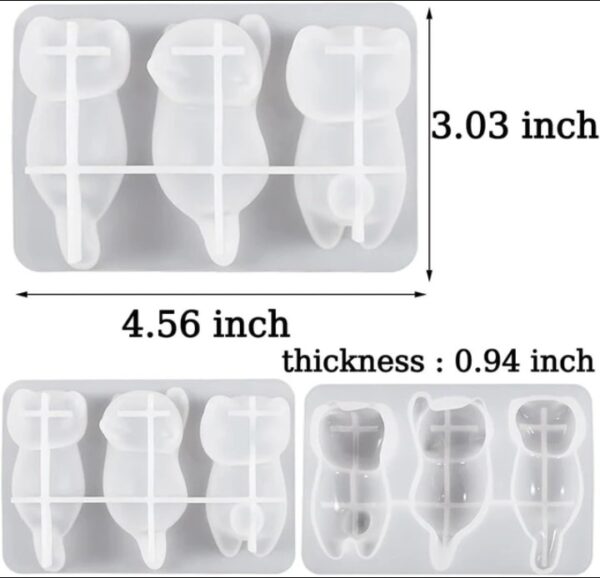 Силикон молд/калъп – Поставка 3 котенца – Арт. №2409232 Молдове и калъпи Art, Home & Decor 6