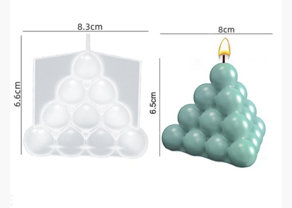 Силиконов молд – Пирамида от топчета -Арт. №241231 Материали за свещи Art, Home & Decor 2