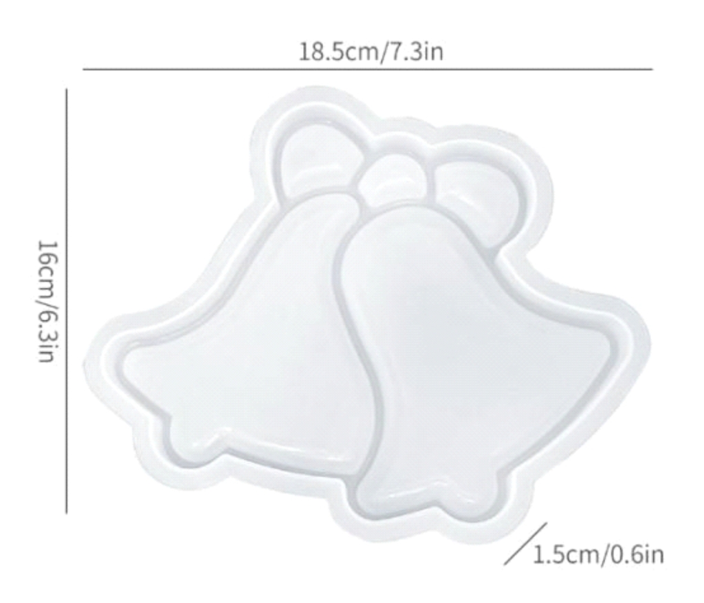 Силиконов молд/калъп –Две камбанки-Art.№251116 Молдове и калъпи Art, Home & Decor