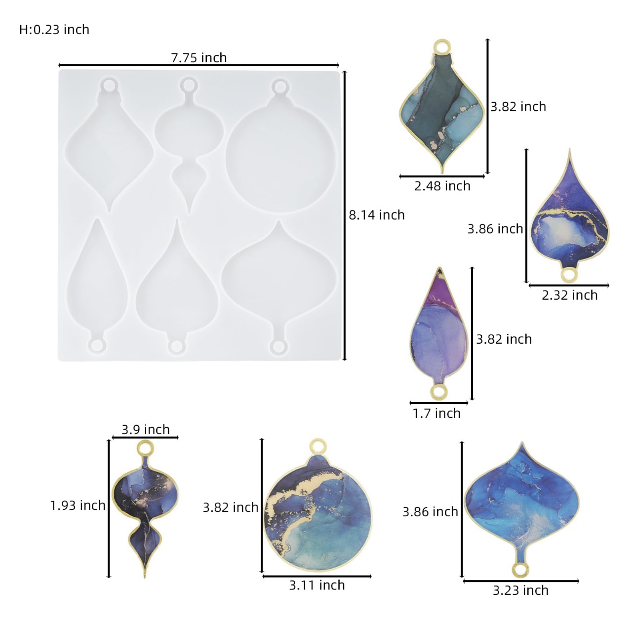 Силиконов молд/калъп комплект за коледни играчки – Art.№251127 Молдове и калъпи Art, Home & Decor 2 Силиконов молд/калъп комплект за коледни играчки – Art.№251127