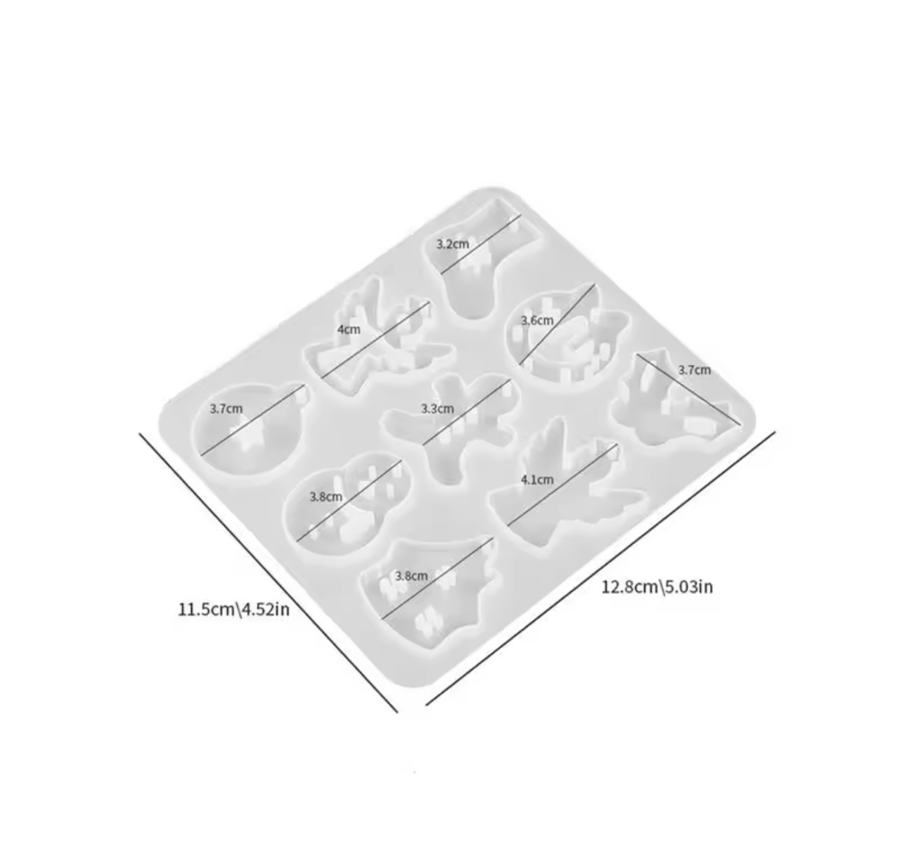 Силиконов молд/калъп –празнични коледни фигурки Art.№251126 Молдове и калъпи Art, Home & Decor 3 Силиконов молд/калъп –празнични коледни фигурки Art.№251126 - Image 2