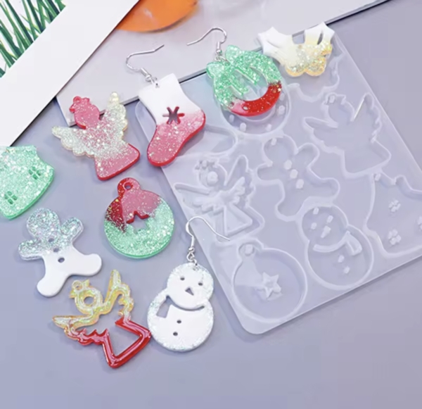 Silicone mold/cast – festive Christmas figures Art.№251126 Molds / Casts for Epoxy Resin Art, Home & Decor