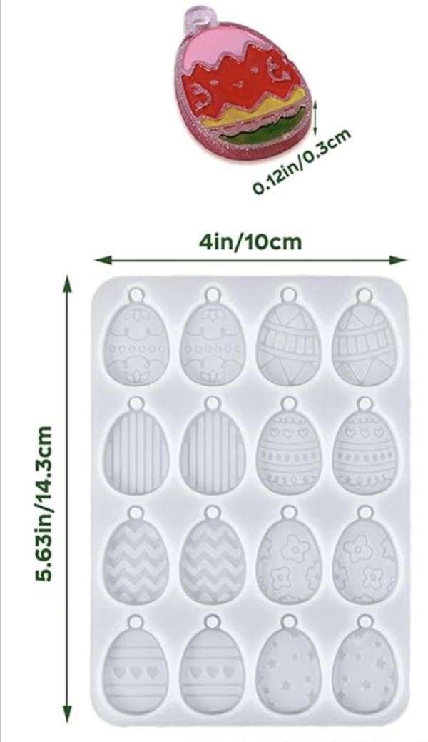 Silicone mold/cast – mini Easter eggs –16pcs- Art. № 251147 Molds / Casts for Epoxy Resin Art, Home & Decor