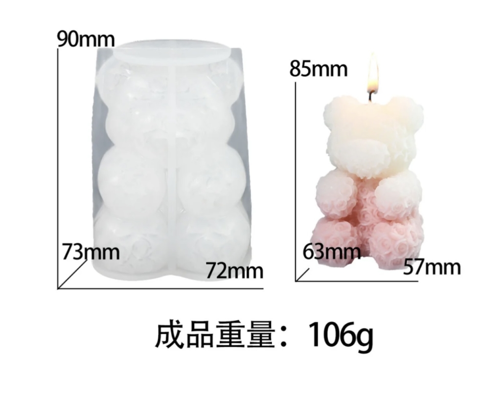 Силиконов молд/калъп – мече с розички – Арт. №251181 Материали за сапуни Art, Home & Decor Силиконов молд/калъп – мече с розички – Арт. №251181 Материали за сапуни Art, Home & Decor