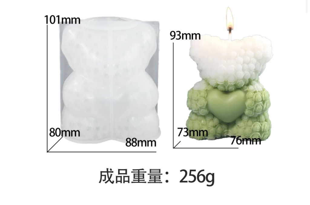 Силиконов молд/калъп –мече с розички и сърце – Арт. №251180 Материали за сапуни Art, Home & Decor Силиконов молд/калъп –мече с розички и сърце – Арт. №251180 Материали за сапуни Art, Home & Decor