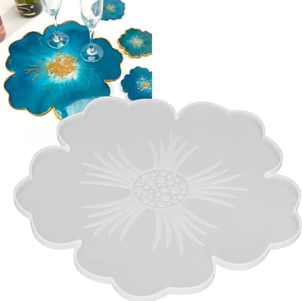 Silicone mold/cast – Flower 35 cm. – Art. №2511113 Molds / Casts for Epoxy Resin Art, Home & Decor Silicone mold/mold – Flower 35 cm – Art. №2511113