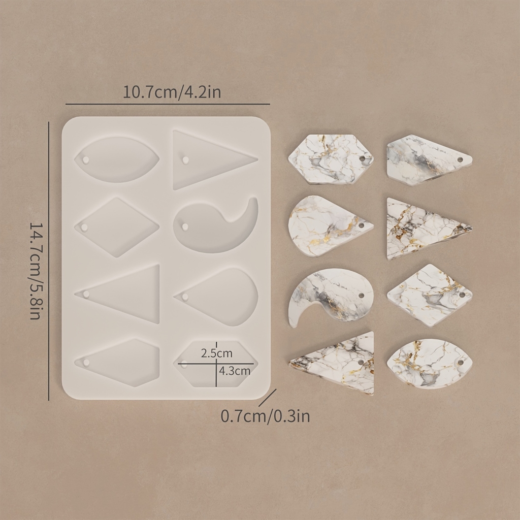 Силиконов молд за бижута „Артистични форми 1“ – Арт. №2511165 Молдове и калъпи Art, Home & Decor