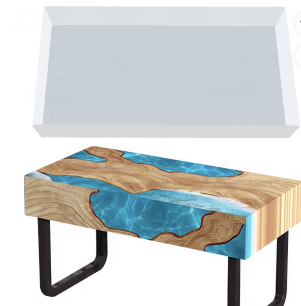 Дълбок правоъгълен силиконов молд за маса 60*30*10см–Арт.№2511123 Молдове и калъпи Art, Home & Decor