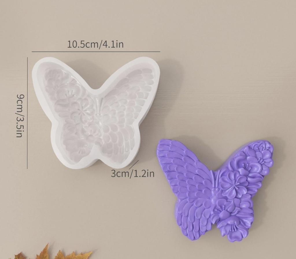 Силикон молд/калъп – пеперуда с флорални мотиви– Арт. №251188 Материали за свещи Art, Home & Decor