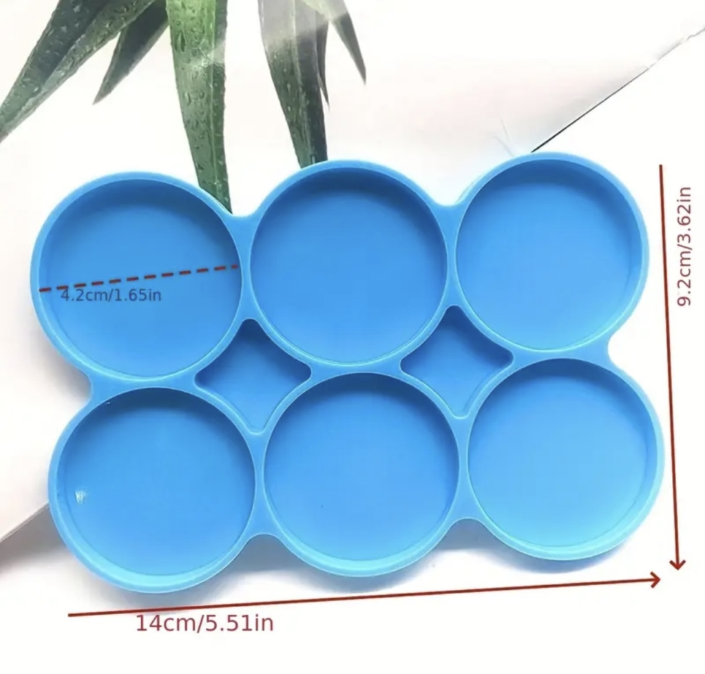Силиконов молд/калъп Комплект 6 кръга-4.2 см- Art.№2511215 Молдове и калъпи Art, Home & Decor