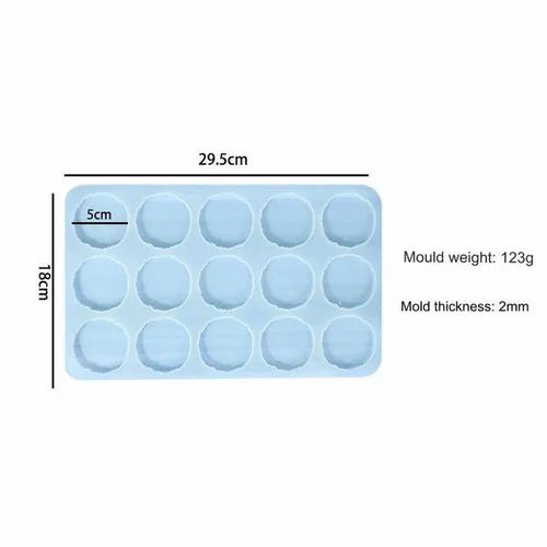Силиконов молд/калъп 15 кръгли къдрави форми-5см- Art.№2511216 Молдове и калъпи Art, Home & Decor
