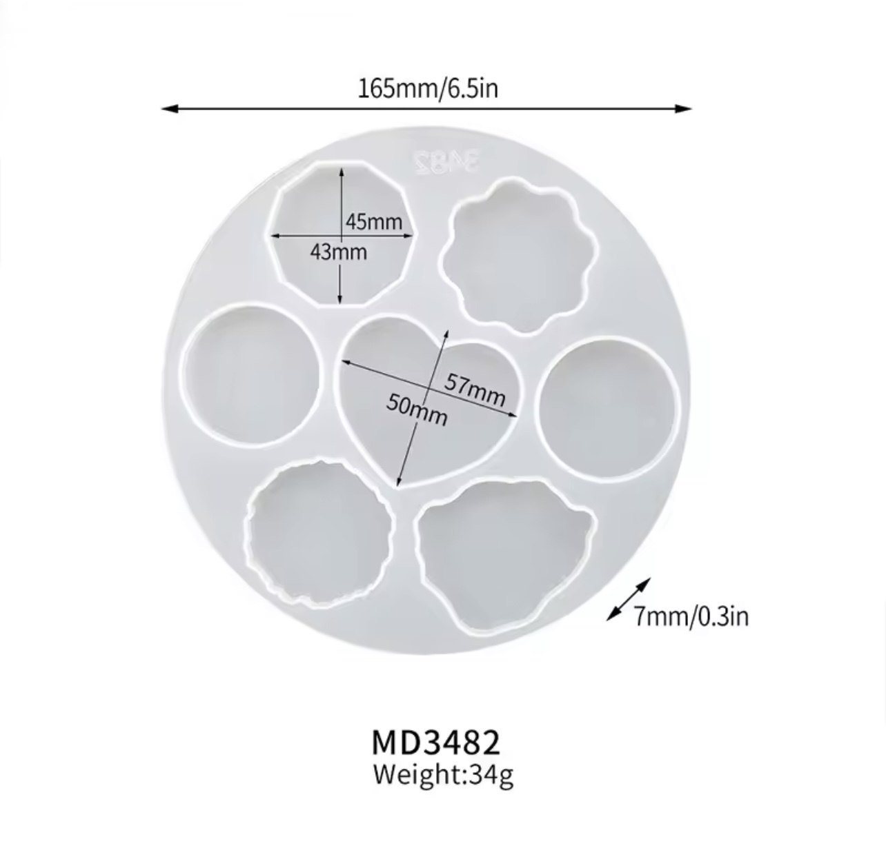 Кръгъл молд със 7 форми – Art.№2511221 Молдове и калъпи Art, Home & Decor 3 Кръгъл молд със 7 форми - Art.№2511221 - Image 2