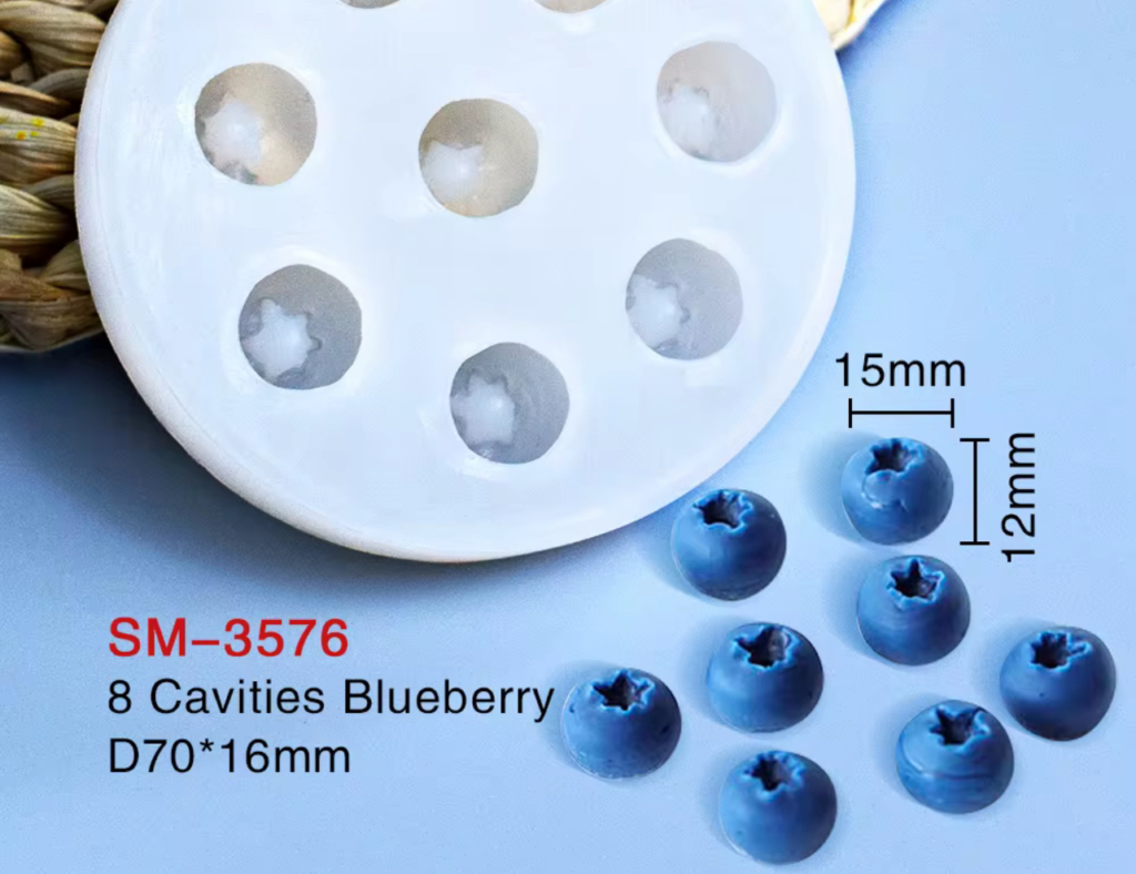 Силиконов молд „Боровинки – големи “(8 гнезда)-Арт. №2511271 Материали за свещи Art, Home & Decor