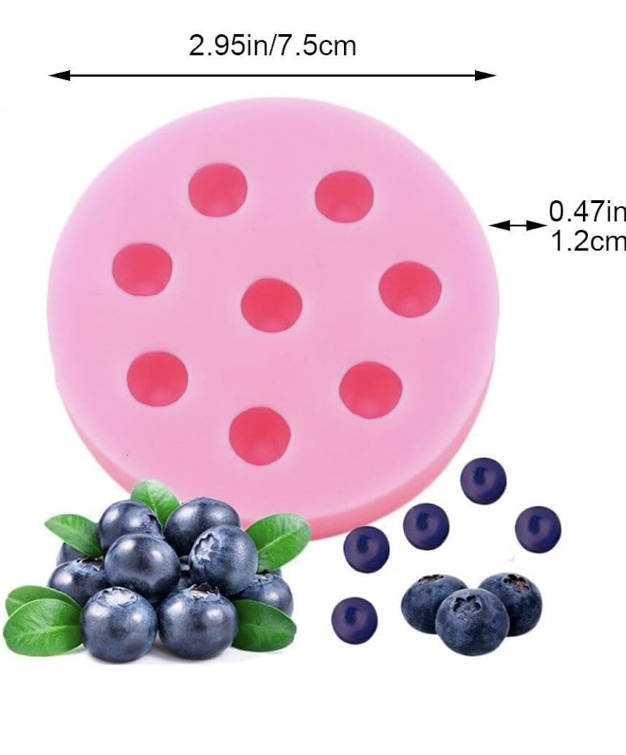 Силиконов молд за боровинки – 8 гнезда Арт. №2511275 Материали за свещи Art, Home & Decor 2 Силиконов молд за боровинки – 8 гнезда Арт. №2511275