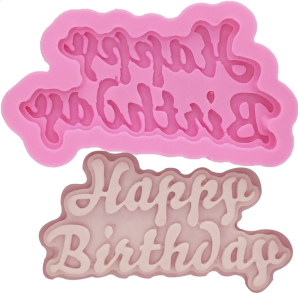 Силиконов молд „Happy Birthday“-Арт. №2511245 Молдове /Калъпи за Епоксидна смола Art, Home & Decor Силиконов молд „Happy Birthday“-Арт. №2511245