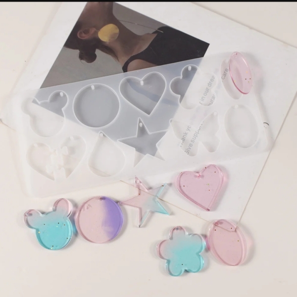 Silicone mold for pendants, earrings and others - 11 pcs. – Art.№2511181 Molds / Epoxy Resin Molds Art, Home & Decor Silicone mold for pendants, earrings and others - 11 pcs. – Art.№2511181 Molds / Epoxy Resin Molds Art, Home & Decor