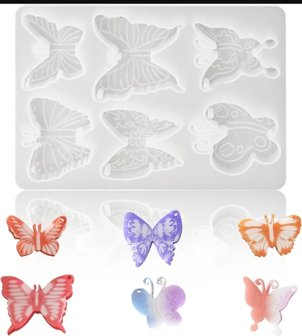 Silicone mold/cast Butterflies, 6 pcs. - Art.№2511182 Molds / Epoxy Resin Molds Art, Home & Decor Silicone mold/cast Butterflies, 6 pcs. - Art.№2511182 Molds / Epoxy Resin Molds Art, Home & Decor