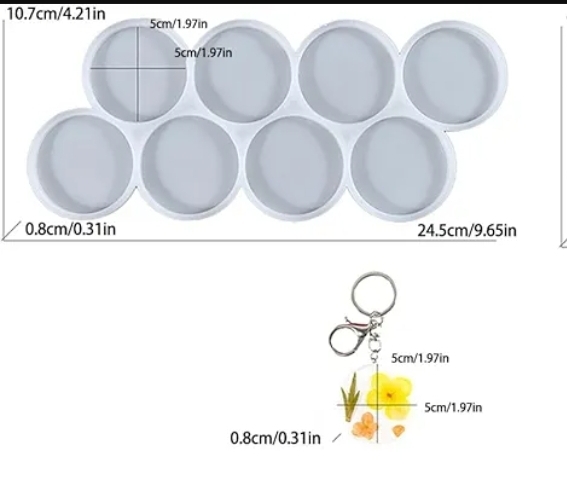Силиконов молд за магнити/ключодържатели 5 см. – Арт.№ 2511206 Молдове и калъпи Art, Home & Decor 3 Силиконов молд за магнити/ключодържатели 5 см. – Арт.№ 2511206 - Image 2