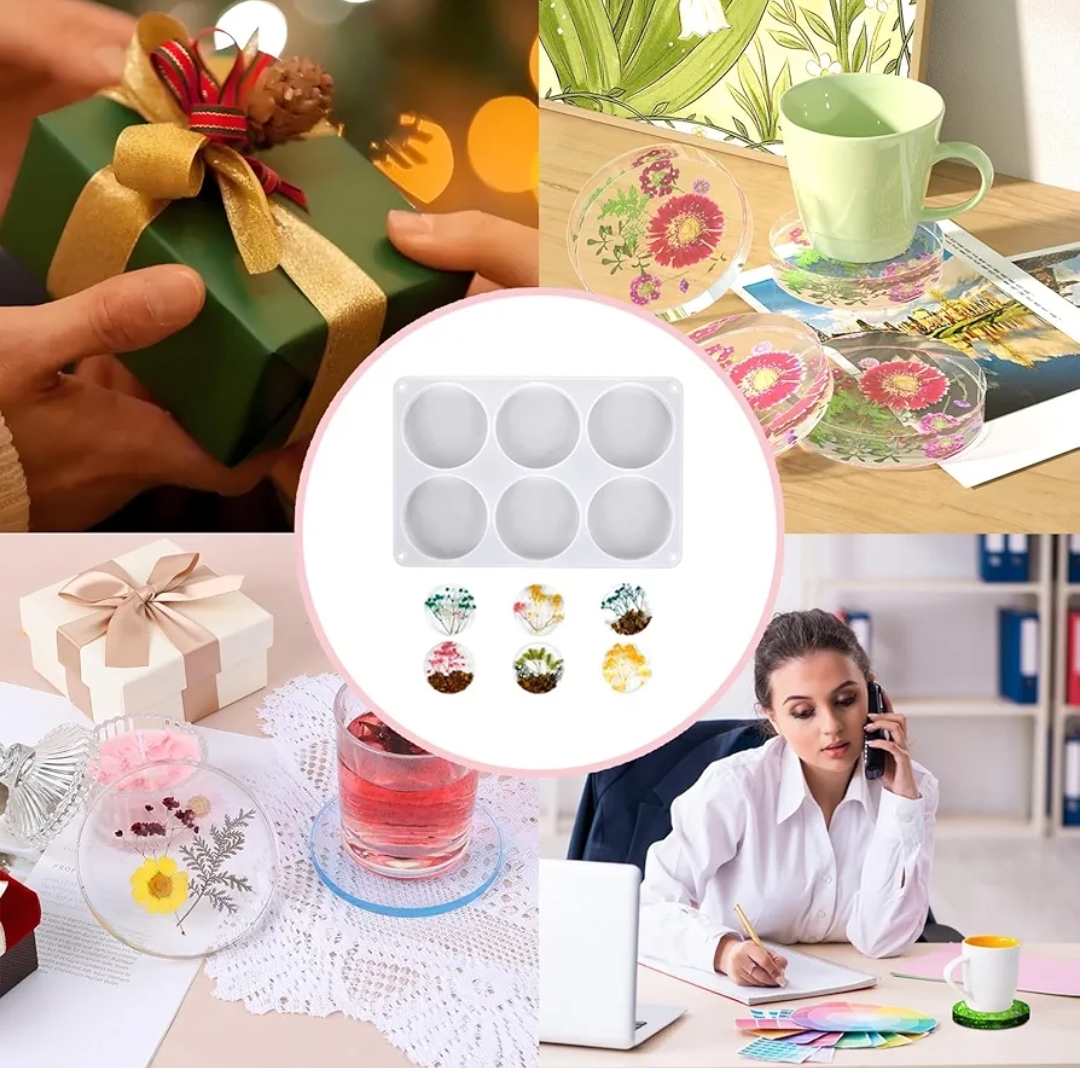 Силиконов молд кръгли подложки за чаши, 6 бр. – Арт.№ 2511208 Молдове и калъпи Art, Home & Decor 7 Силиконов молд кръгли подложки за чаши, 6 бр. – Арт.№ 2511208 - Image 6