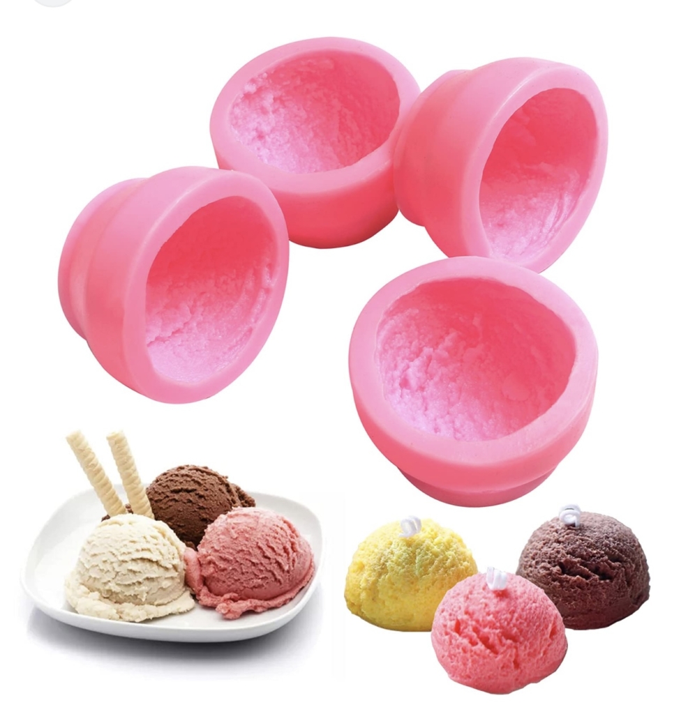 Силиконов молд за топка сладолед–3D- Art.№2511259 Материали за сапуни Art, Home & Decor
