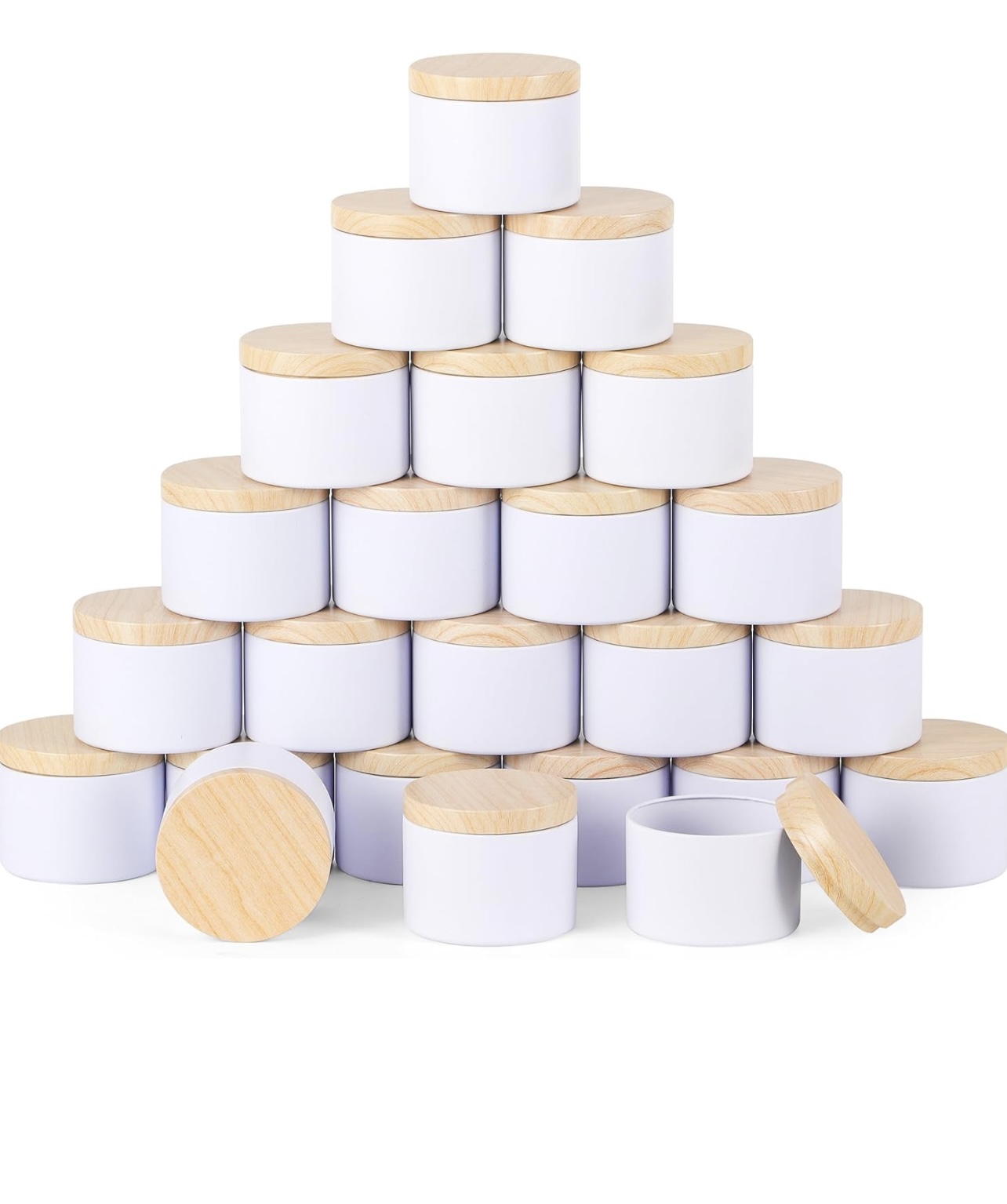 🕯 Кръгъл съд за свещи с дървен капак – 236 ml Материали за свещи Art, Home & Decor 6 🕯 Кръгъл съд за свещи с дървен капак – 236 ml - Image 5