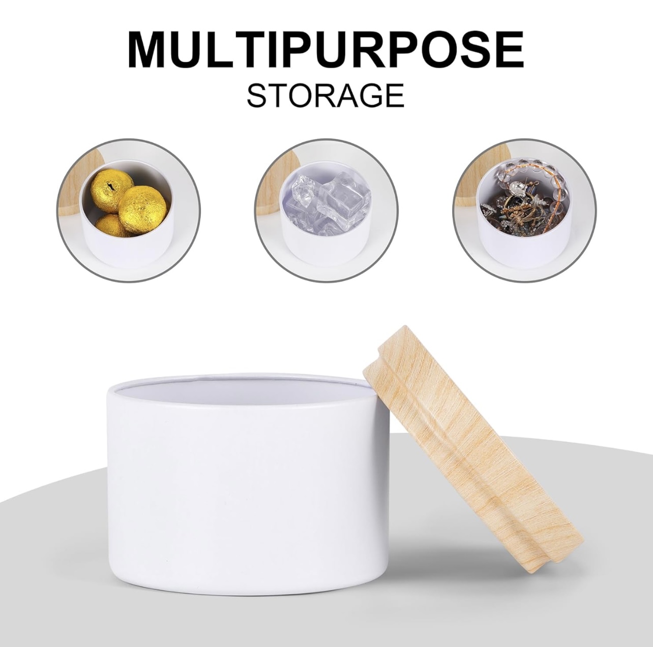 🕯 Кръгъл съд за свещи с дървен капак – 236 ml Материали за свещи Art, Home & Decor 4 🕯 Кръгъл съд за свещи с дървен капак – 236 ml - Image 3