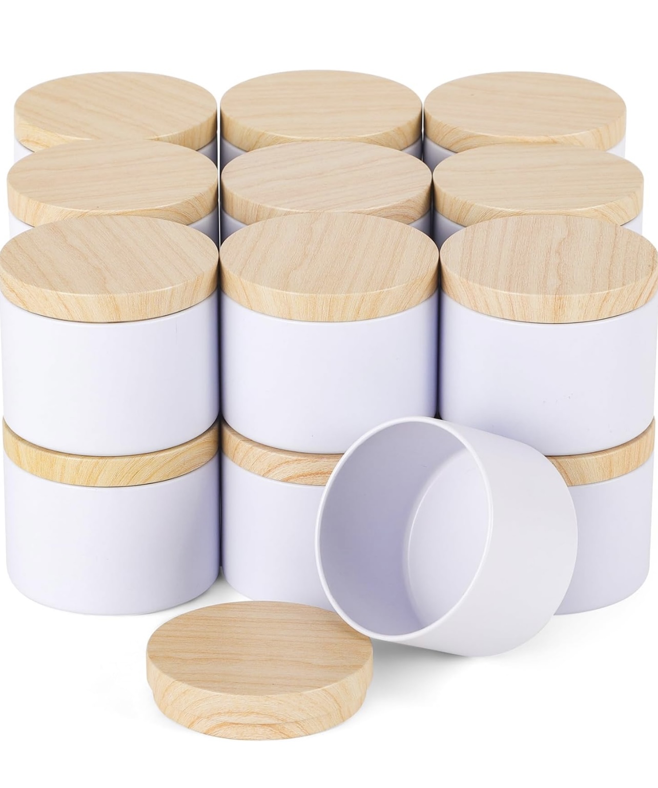 🕯 Кръгъл съд за свещи с дървен капак – 236 ml Материали за свещи Art, Home & Decor 7 🕯 Кръгъл съд за свещи с дървен капак – 236 ml - Image 6