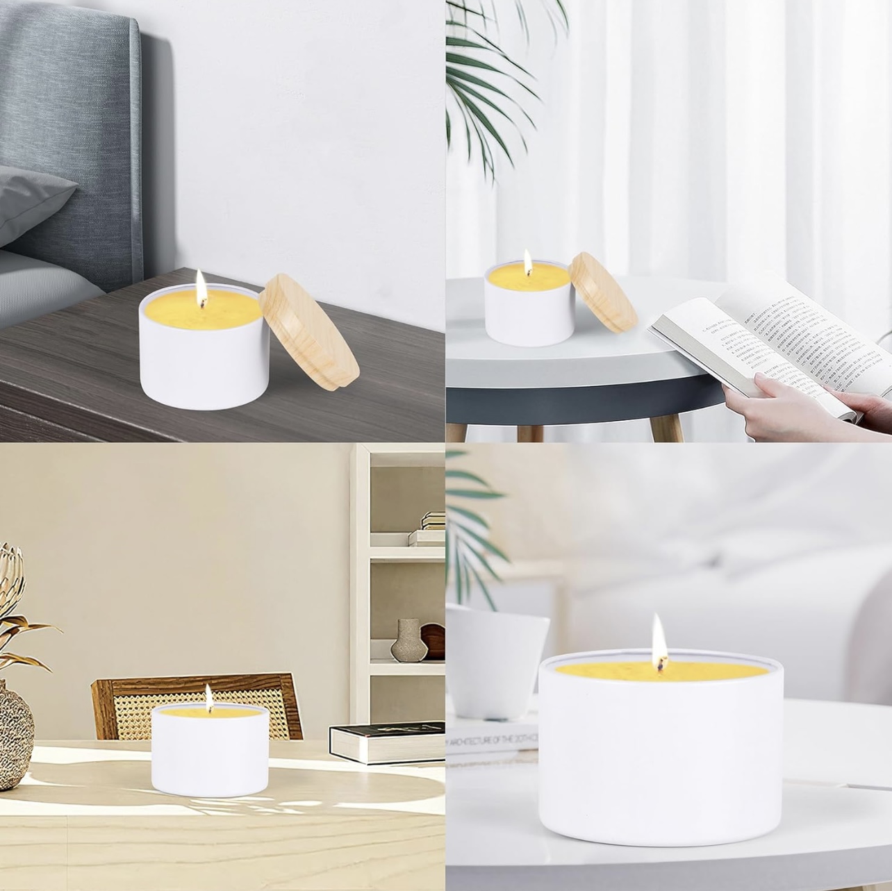 🕯 Кръгъл съд за свещи с дървен капак – 236 ml Материали за свещи Art, Home & Decor 5 🕯 Кръгъл съд за свещи с дървен капак – 236 ml - Image 4
