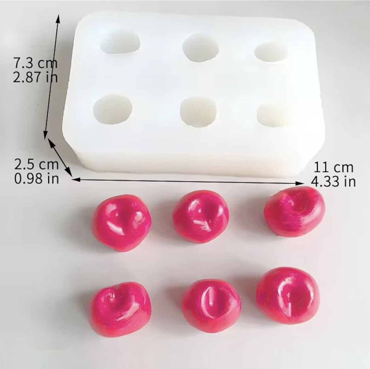 Силиконов молд за череши – 6 форми Art.№2511239 Материали за сапуни Art, Home & Decor 4 Силиконов молд за череши – 6 форми Art.№2511239 - Image 3