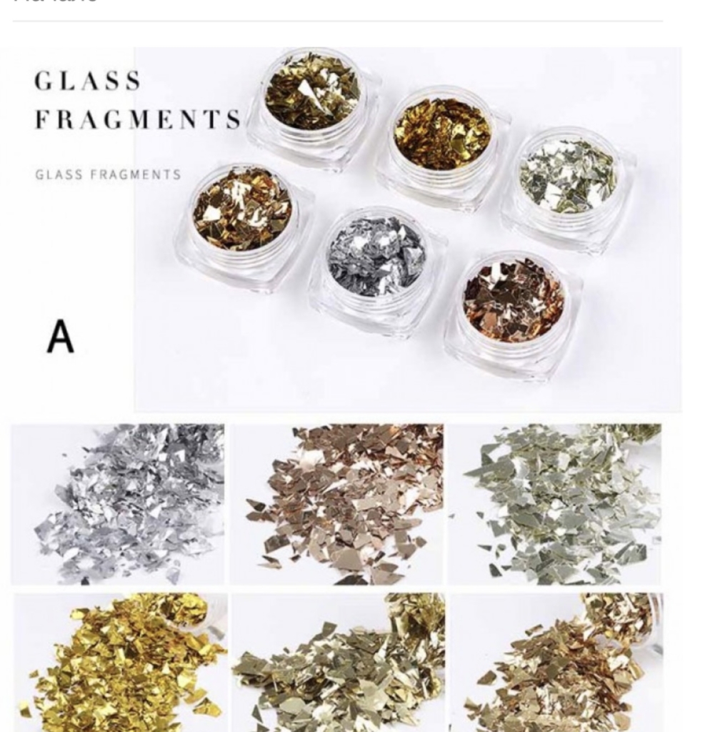 Комплект декоративни стъклени фрагменти – 6 цвята Вар.А Брокат и мини декорации Art, Home & Decor