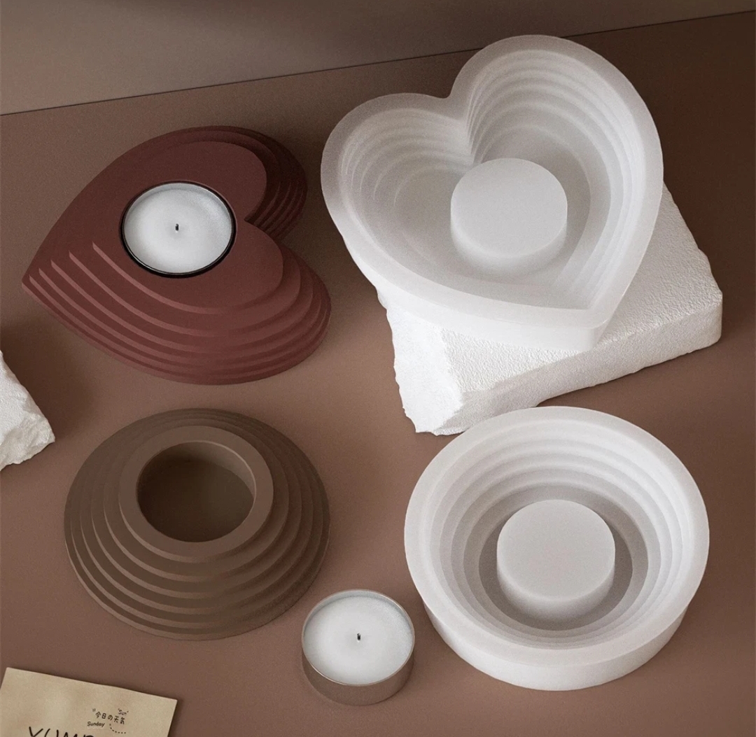 Силиконов молд свещник Сърце с многостепенен релеф-Арт. № 2511214 Молдове и калъпи Art, Home & Decor 2 Силиконов молд свещник Сърце с многостепенен релеф-Арт. № 2511214