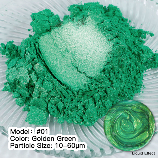 Pigment Mika GOLDEN GREEN # 01 Pigmenți MIKA pudră Art, Home & Decor