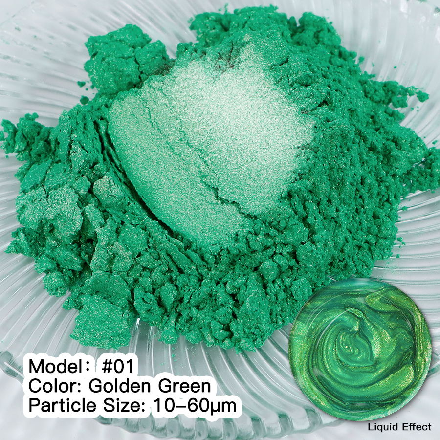 Мика Пигмент GOLDEN GREEN # 01 Прахообразни МИКА пигменти Art, Home & Decor