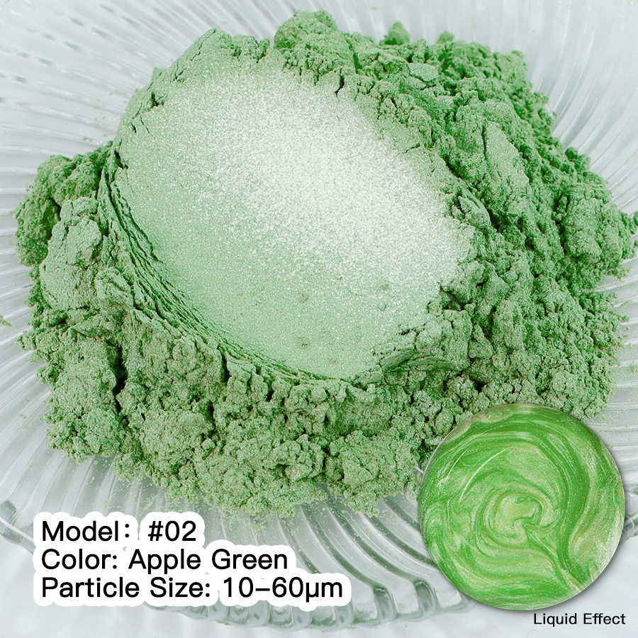 Мика Пигмент APPLE GREEN # 02 Прахообразни МИКА пигменти Art, Home & Decor