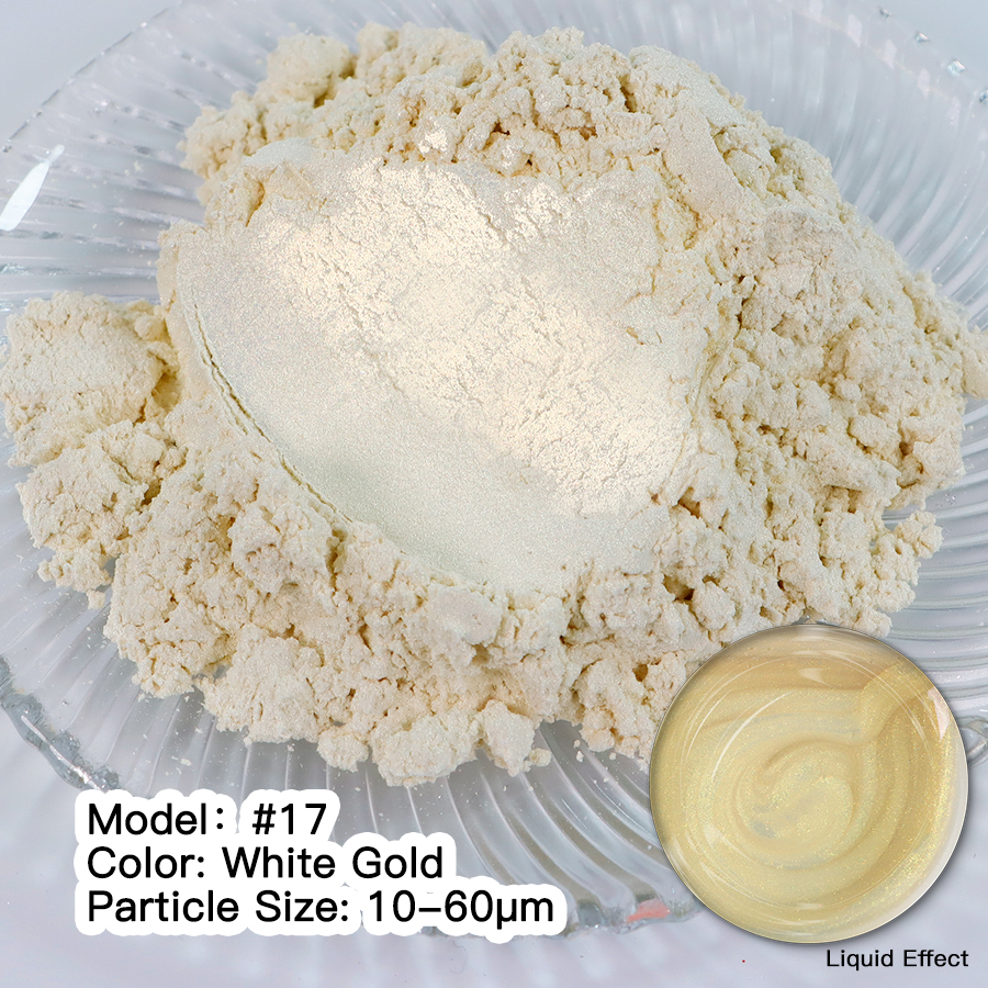 Мика Пигмент WHITE GOLD №17 Прахообразни МИКА пигменти Art, Home & Decor