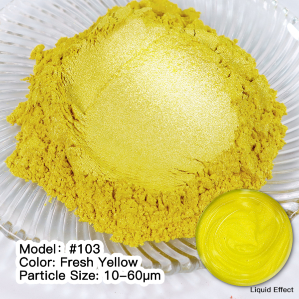 Pigment Mica FRESH YELLOW Nr. 103 Pigmenți MICA pulbere Art, Home & Decor