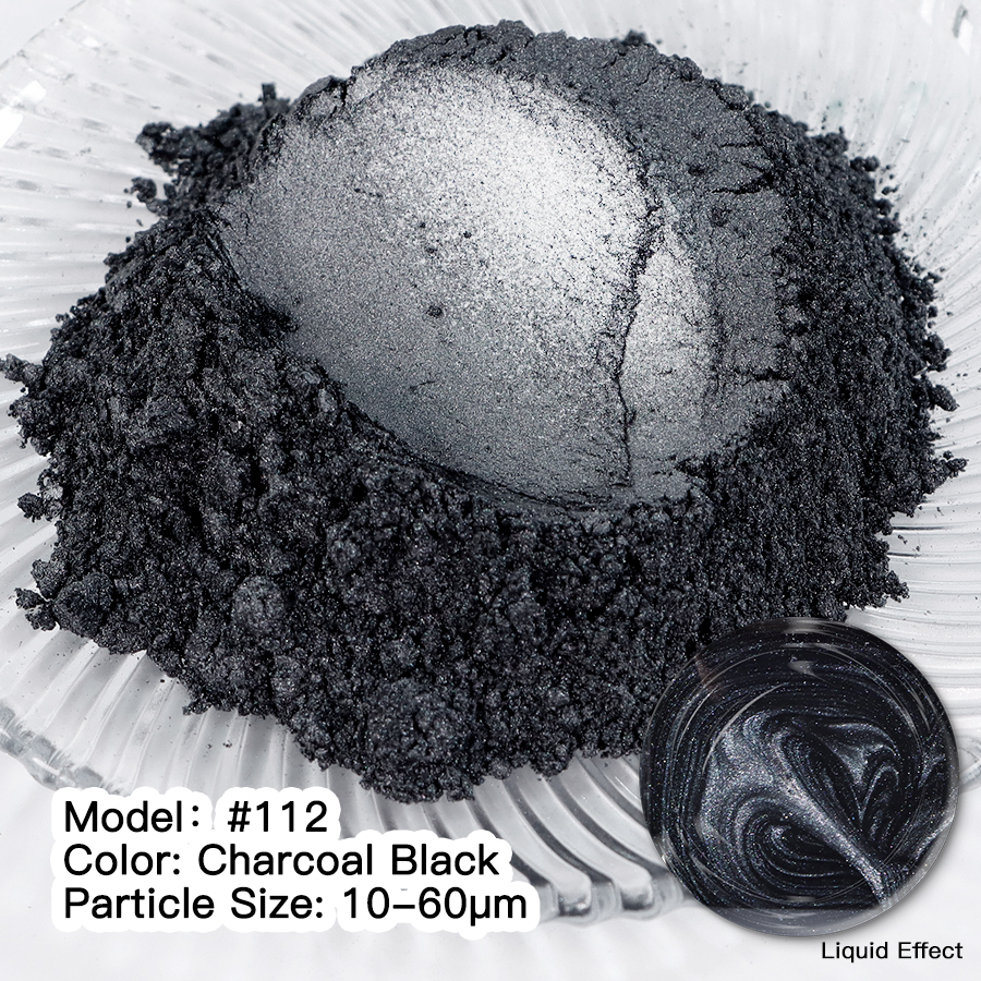 Мика Пигмент CHARCOAL BLACK #112 Прахообразни МИКА пигменти Art, Home & Decor