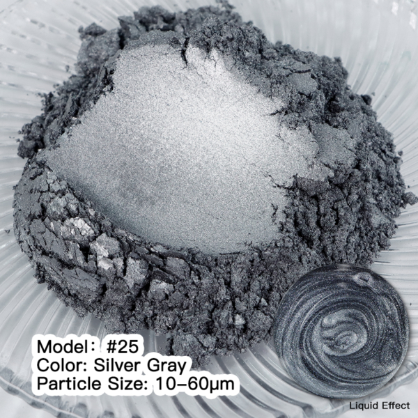 Pigment Mica SILVER GRAY #25 Pigmenți MICA pulbere Art, Home & Decor