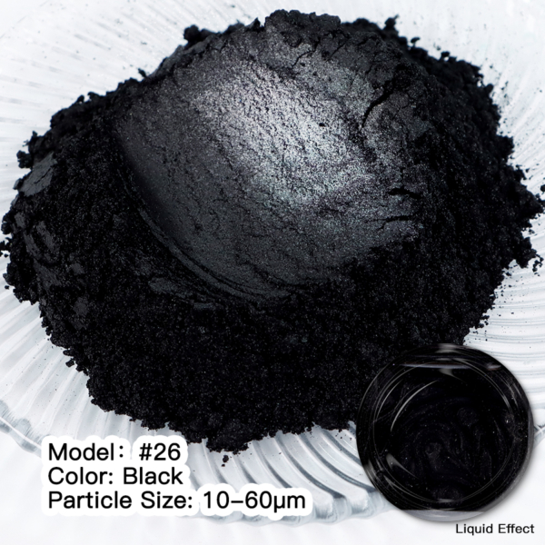 Мика Пигмент BLACK #26 Прахообразни МИКА пигменти Art, Home & Decor