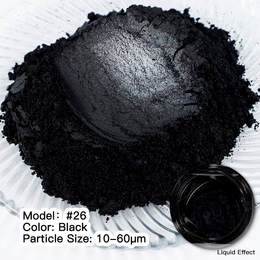 Мика Пигмент BLACK #26 Прахообразни МИКА пигменти Art, Home & Decor