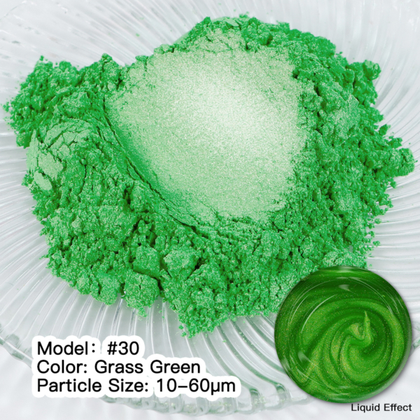 Мика Пигмент GRASS GREEN #30 Прахообразни МИКА пигменти Art, Home & Decor