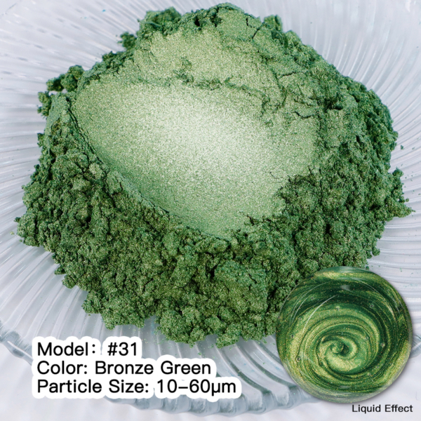 Мика Пигмент BRONZE GREEN #31 Прахообразни МИКА пигменти Art, Home & Decor