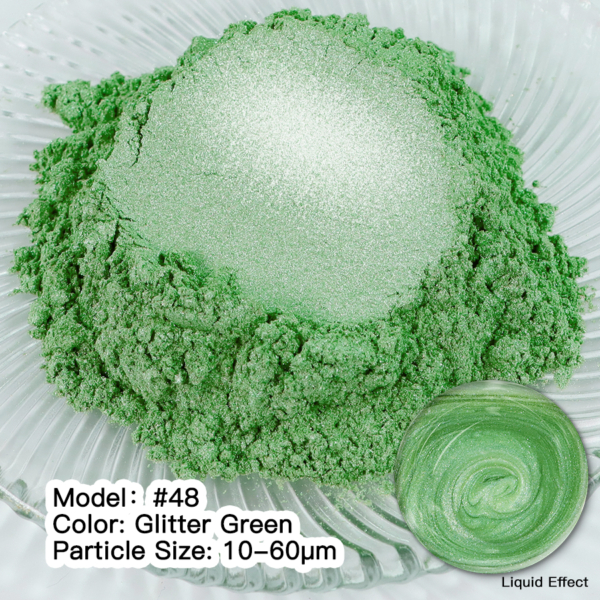 Pigment Mika GLITTER GREEN #48 Pigmenți MICA pulbere Art, Home & Decor