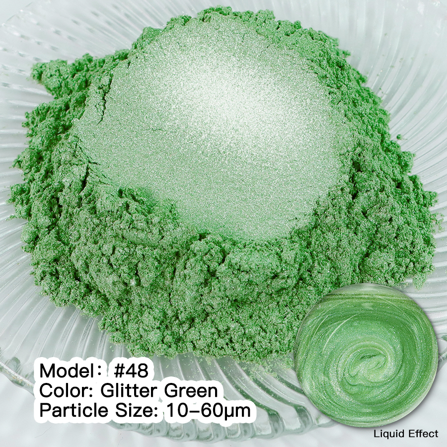Мика Пигмент GLITTER GREEN #48 Оцветители и пигменти Art, Home & Decor