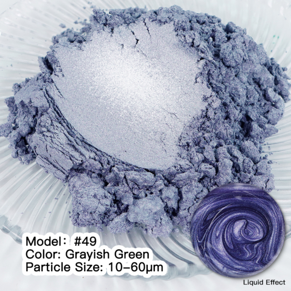Pigment Mika GRAYISH GREEN #49 Pigmenți MICA pudră Art, Home & Decor