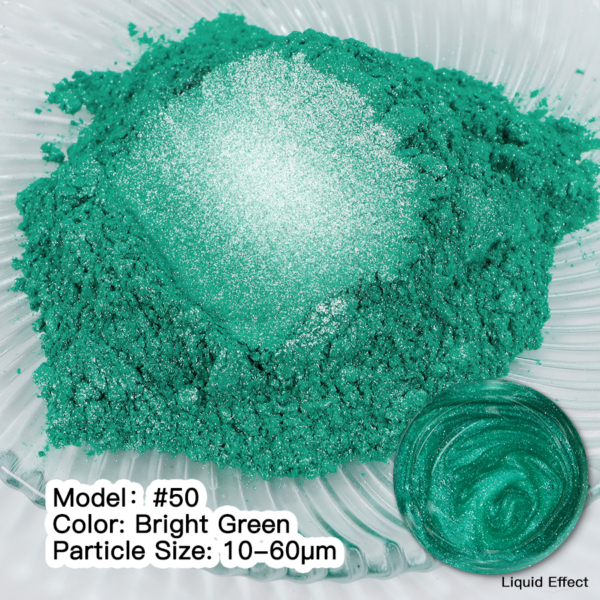 Мика Пигмент BRIGHT GREEN #50 Прахообразни МИКА пигменти Art, Home & Decor