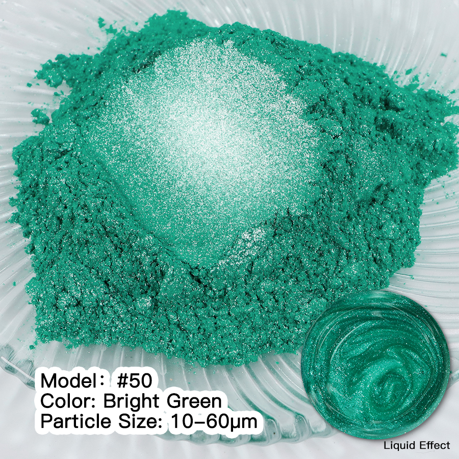 Мика Пигмент BRIGHT GREEN #50 Оцветители и пигменти Art, Home & Decor