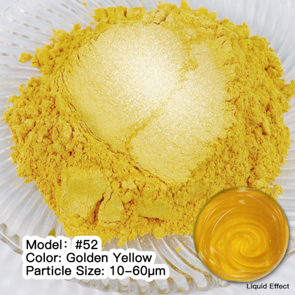 Мика Пигмент GOLDEN YELLOW #52 Прахообразни МИКА пигменти Art, Home & Decor