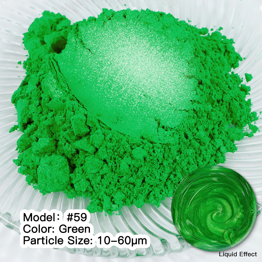 Мика Пигмент GREEN #59 Прахообразни МИКА пигменти Art, Home & Decor
